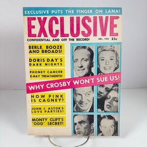 Vintage Exclusive Magazine Dec 1955 Bing Crosby Doris Day Lana Turner Hollywood